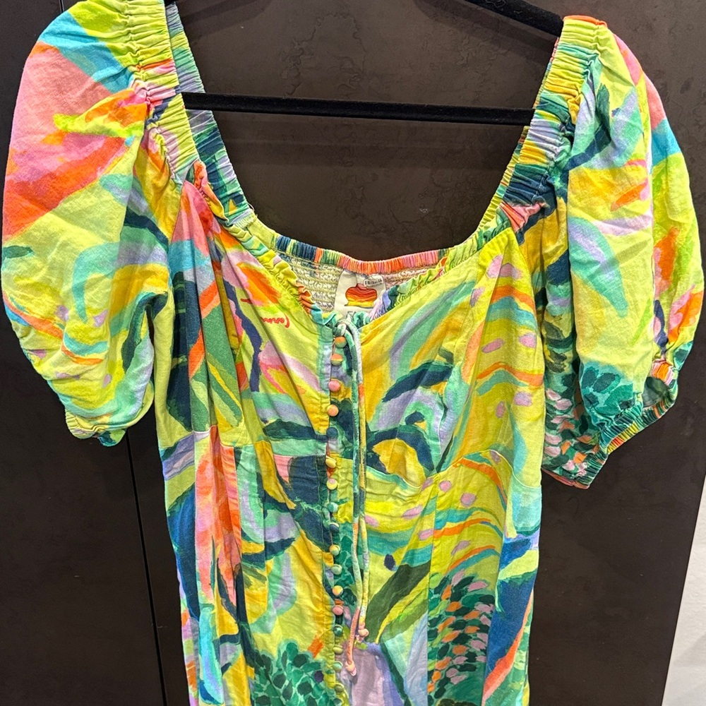 FARM Rio Vibrant Multicolor Midi Dress - Picture 3 of 5